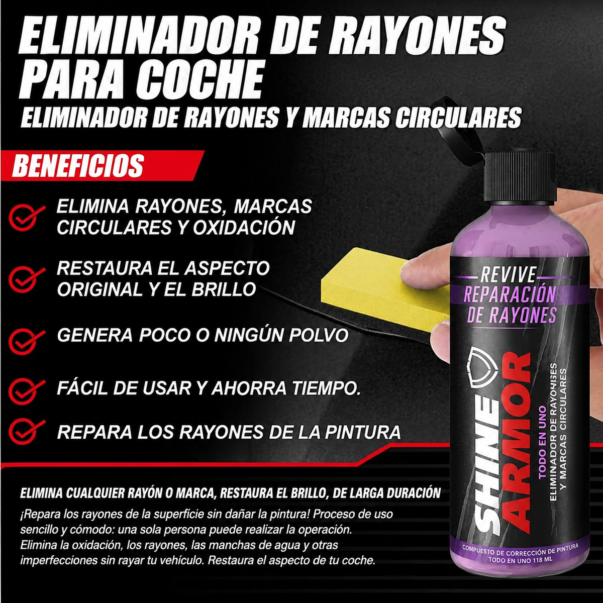 Liquido Reparador de Arañazos para Coche